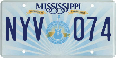 MS license plate NYV074