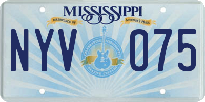 MS license plate NYV075