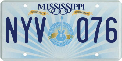 MS license plate NYV076