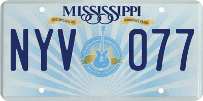 MS license plate NYV077