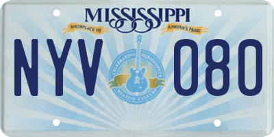 MS license plate NYV080
