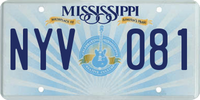 MS license plate NYV081