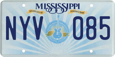 MS license plate NYV085