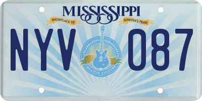 MS license plate NYV087