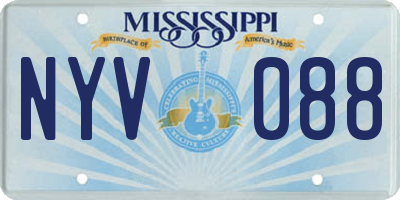 MS license plate NYV088