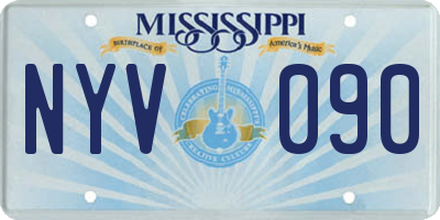 MS license plate NYV090