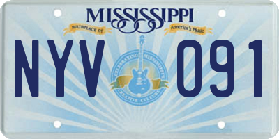 MS license plate NYV091
