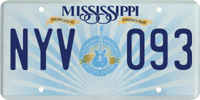 MS license plate NYV093
