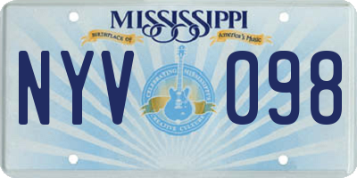 MS license plate NYV098