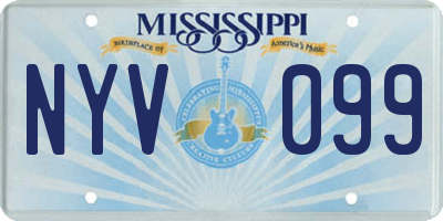 MS license plate NYV099