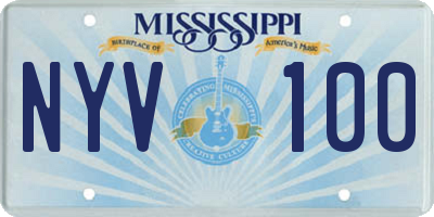 MS license plate NYV100