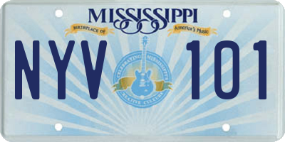 MS license plate NYV101