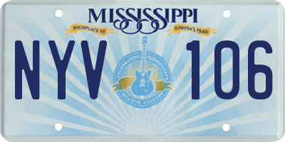 MS license plate NYV106