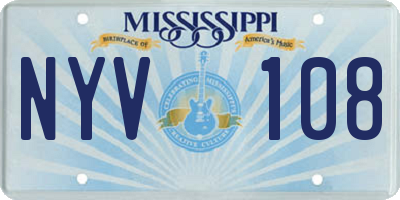 MS license plate NYV108