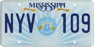 MS license plate NYV109