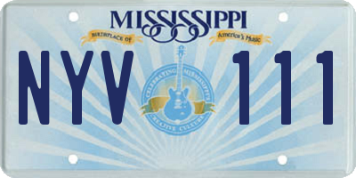 MS license plate NYV111