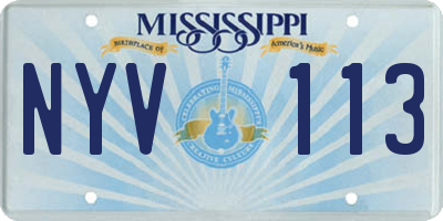 MS license plate NYV113