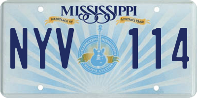 MS license plate NYV114