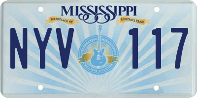 MS license plate NYV117