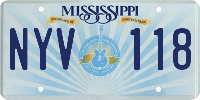 MS license plate NYV118
