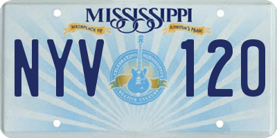 MS license plate NYV120