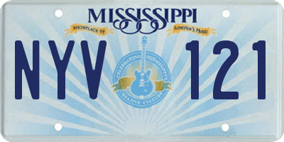 MS license plate NYV121