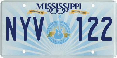 MS license plate NYV122