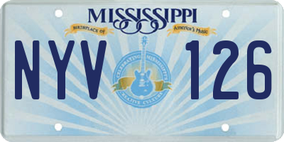MS license plate NYV126