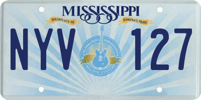 MS license plate NYV127