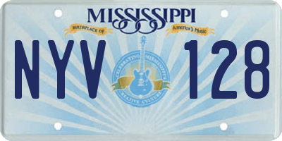 MS license plate NYV128