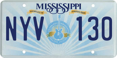 MS license plate NYV130