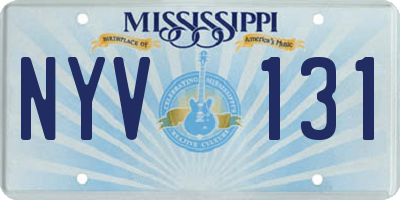 MS license plate NYV131