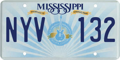MS license plate NYV132