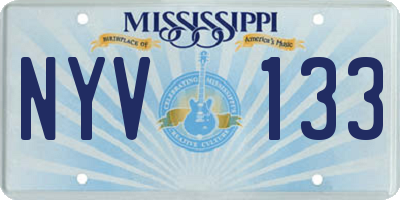 MS license plate NYV133