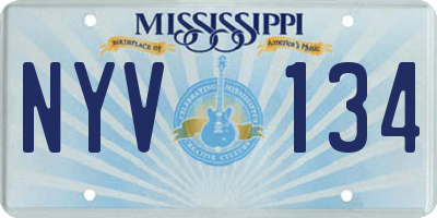 MS license plate NYV134