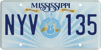 MS license plate NYV135