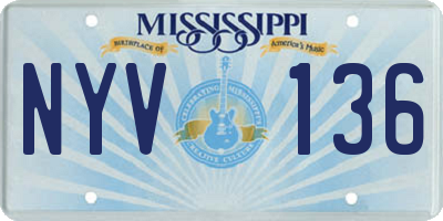 MS license plate NYV136