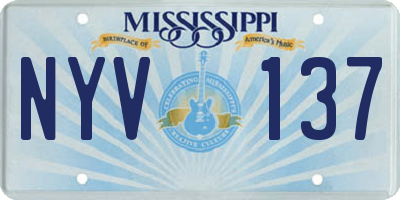 MS license plate NYV137