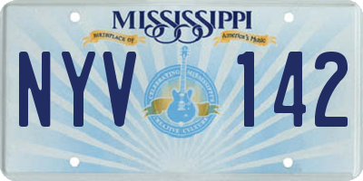 MS license plate NYV142