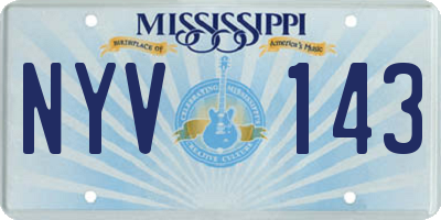 MS license plate NYV143