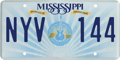 MS license plate NYV144