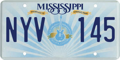 MS license plate NYV145
