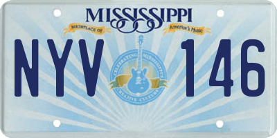 MS license plate NYV146