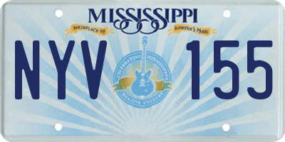 MS license plate NYV155