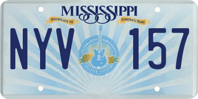 MS license plate NYV157