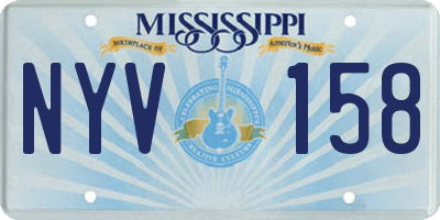 MS license plate NYV158
