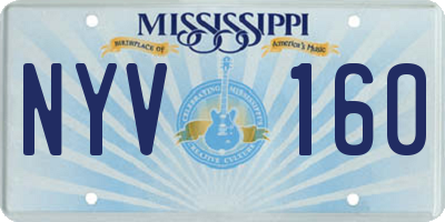 MS license plate NYV160