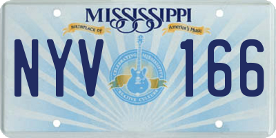 MS license plate NYV166