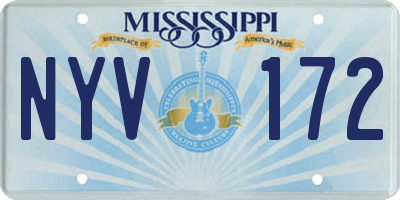 MS license plate NYV172