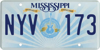 MS license plate NYV173